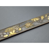 Arts & Armes du Japon KOZUKA AIKUCHI TANTO KATANA WAKIZASHI  PIVOINE CRIQUET   - JAPON 19è {PRODUCT_REFERENCE} - 2