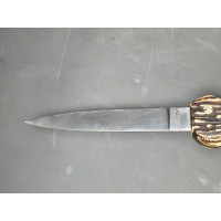 Couteaux Anciens & Divers COUTEAU  AUTOMATIQUE INOX   DOURIS CHASTEL "SMASH"  IMITATION CORNE années 1960's  - France XXè {PRODU