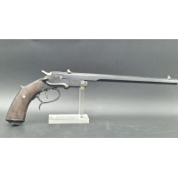 Handguns LONG PISTOLET DE TIR CALIBRE 22 LR BASCULE A PEDALE LATERALE  -  Allemagne XIXè {PRODUCT_REFERENCE} - 1