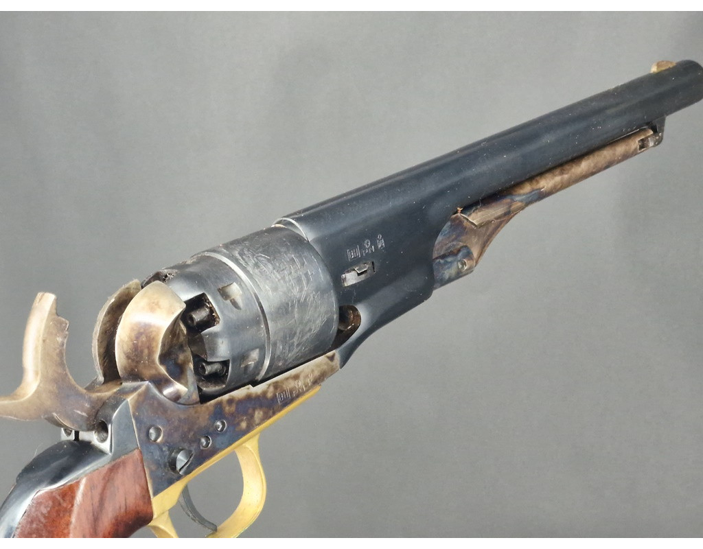 Catalogue Magasin PAIRE REVOLVERS Réplique Colt 1860 ARMY par UBERTI avec Ceinture Cuir - ITALIE XXè {PRODUCT_REFERENCE} - 6