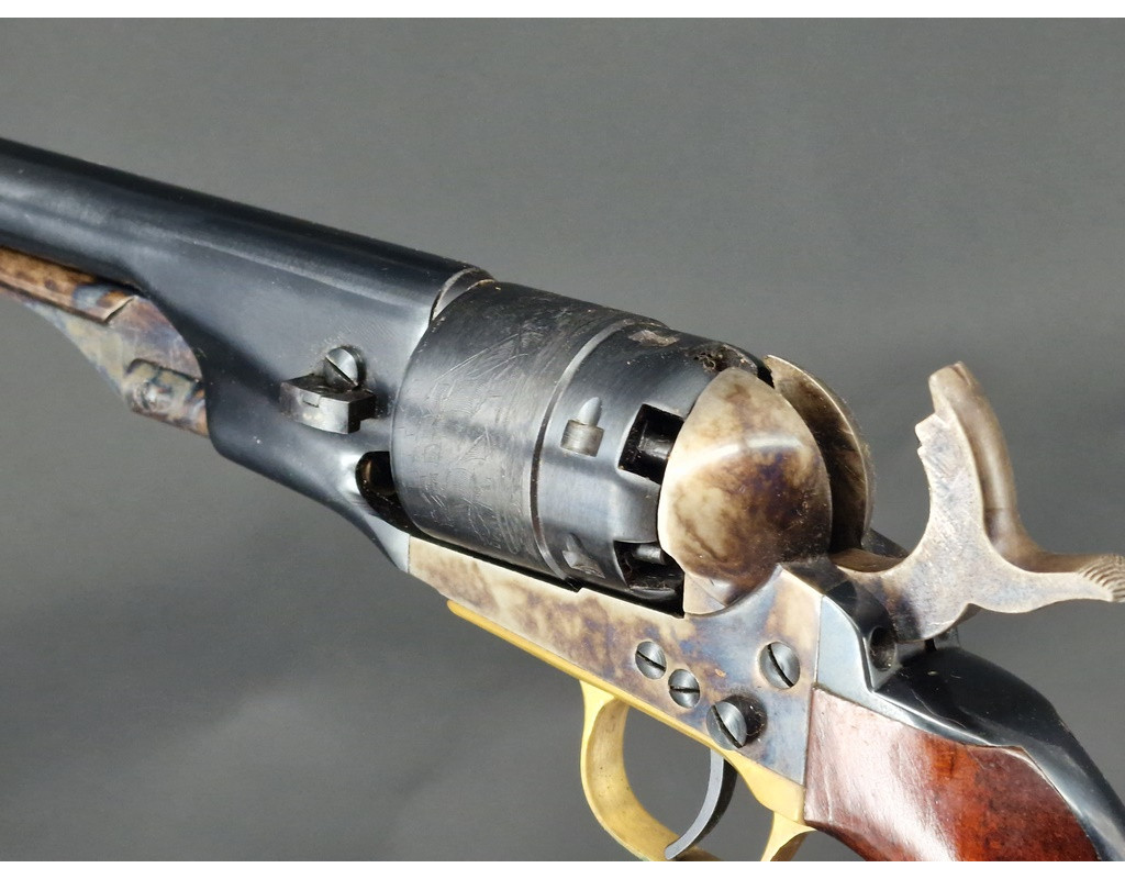 Catalogue Magasin PAIRE REVOLVERS Réplique Colt 1860 ARMY par UBERTI avec Ceinture Cuir - ITALIE XXè {PRODUCT_REFERENCE} - 7