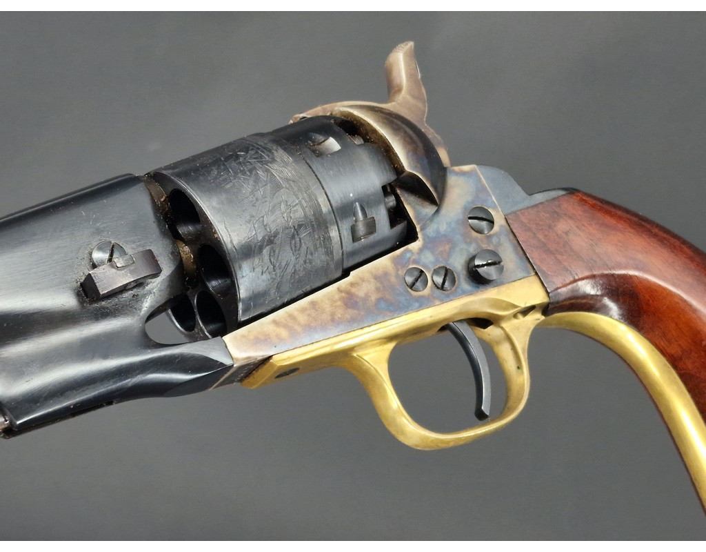 Catalogue Magasin PAIRE REVOLVERS Réplique Colt 1860 ARMY par UBERTI avec Ceinture Cuir - ITALIE XXè {PRODUCT_REFERENCE} - 8