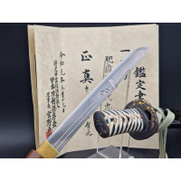 Art du Japon SUPERBE  TANTO  JAPON  HIZEN KUNI TADAYOSHI  CERTIFICAT NBHK {PRODUCT_REFERENCE} - 3