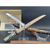 Art du Japon SUPERBE  TANTO  JAPON  HIZEN KUNI TADAYOSHI  CERTIFICAT NBHK {PRODUCT_REFERENCE} - 11