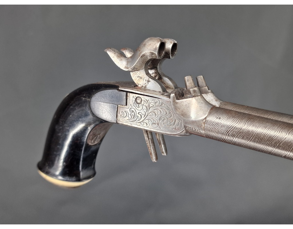 Handguns PAIRE de PISTOLETS  à BALLES FORCEES  en COFFRET  ACCESSOIRES & DAGUE  -  BELGIQUE XIXè {PRODUCT_REFERENCE} - 4
