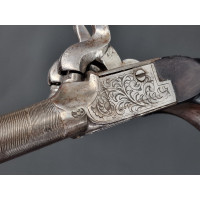 Armes de Poing PAIRE de PISTOLETS à COFFRE & BALLES FORCEES  en COFFRET  ACCESSOIRES & DAGUE vers 1850  -  BELGIQUE XIXè {PRODUC
