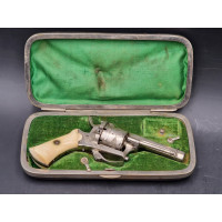 Armes de Poing REVOLVER TYPE LEFAUCHEUX calibre 5mm à BROCHE dans son COFFRET Cuir - BELGIQUE XIXè {PRODUCT_REFERENCE} - 2