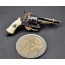 MINUSCULE REVOLVER A BROCHE CALIBRE 1MM BIJOUTIER MONTER EN BROCHE VERS 1870 - FRANCE XIXè