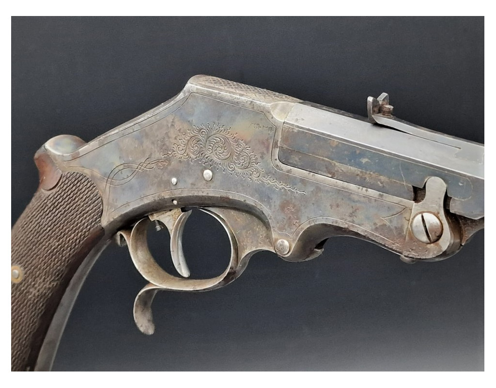 Handguns PISTOLET DE TIR à STECHER de LANGENHAN Modèle 1893  calibre 22 LR  -  Allemagne XIXè {PRODUCT_REFERENCE} - 13