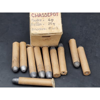 Cartouches anciennes de collection XIXÈ  LOT 10 MUNITIONS CARTOUCHES POUDRE NOIRE FUSIL CHASSEPOT 11MM {PRODUCT_REFERENCE} - 1