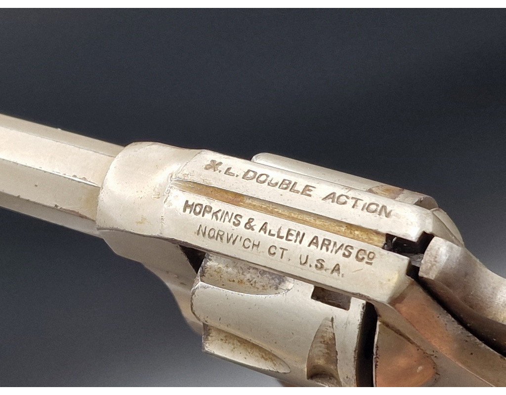 Armes de Poing REVOLVER   HOPKINS & ALLEN   XL DA 1886   Calibre 22 RF  -  US XIXè {PRODUCT_REFERENCE} - 4