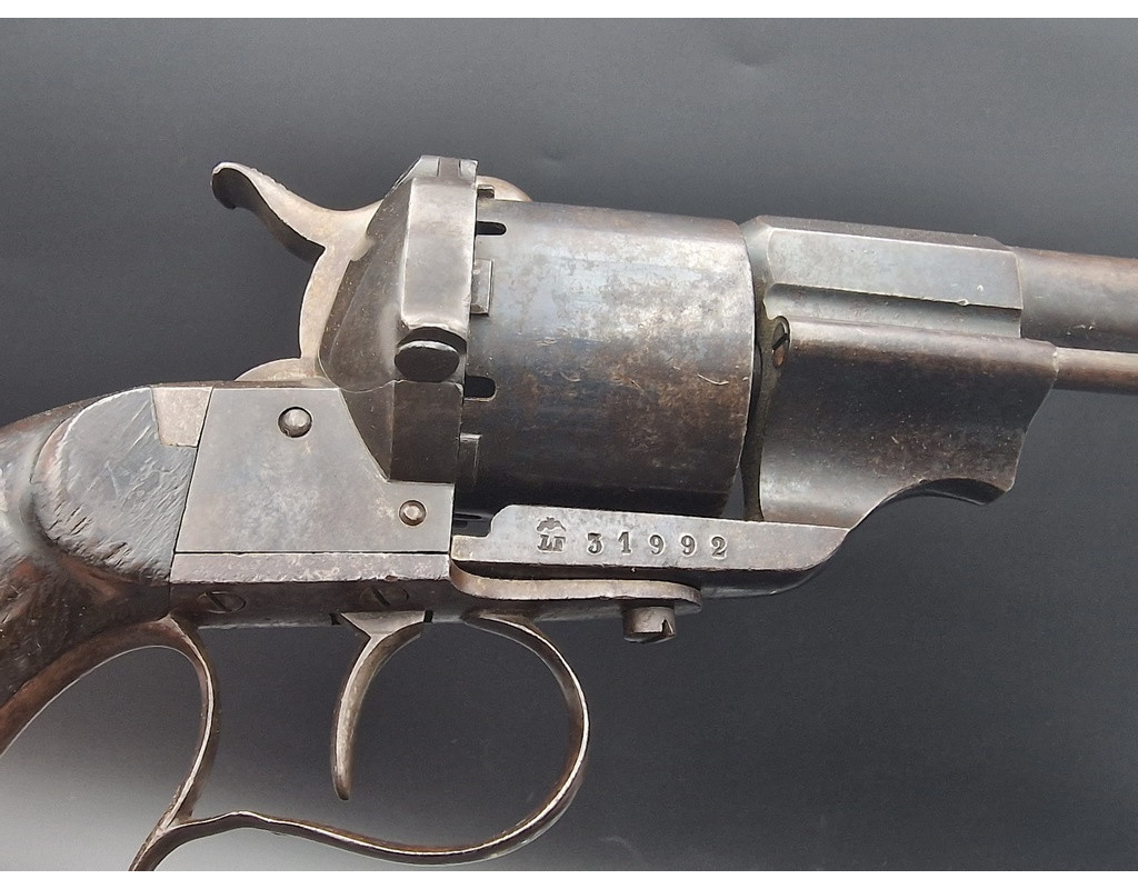 Armes de Poing REVOLVER LEFAUCHEUX Modèle 1854 Civil Calibre 12mm à Broche - France second Empire {PRODUCT_REFERENCE} - 3