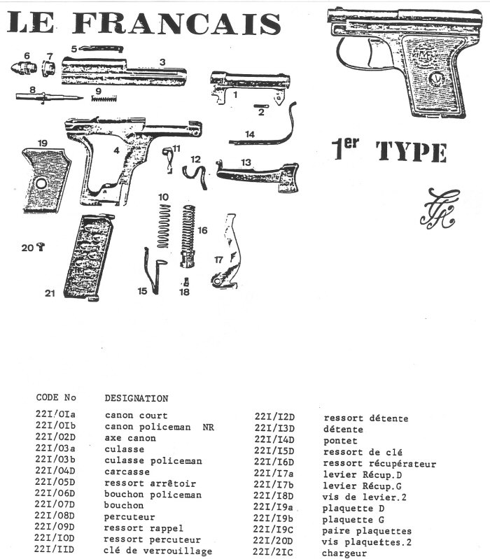 Pistolet Le Français 1er Type